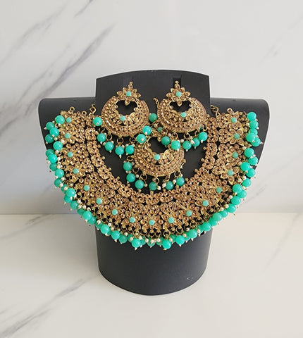 Mint Green and Gold Soft Jewellery Set