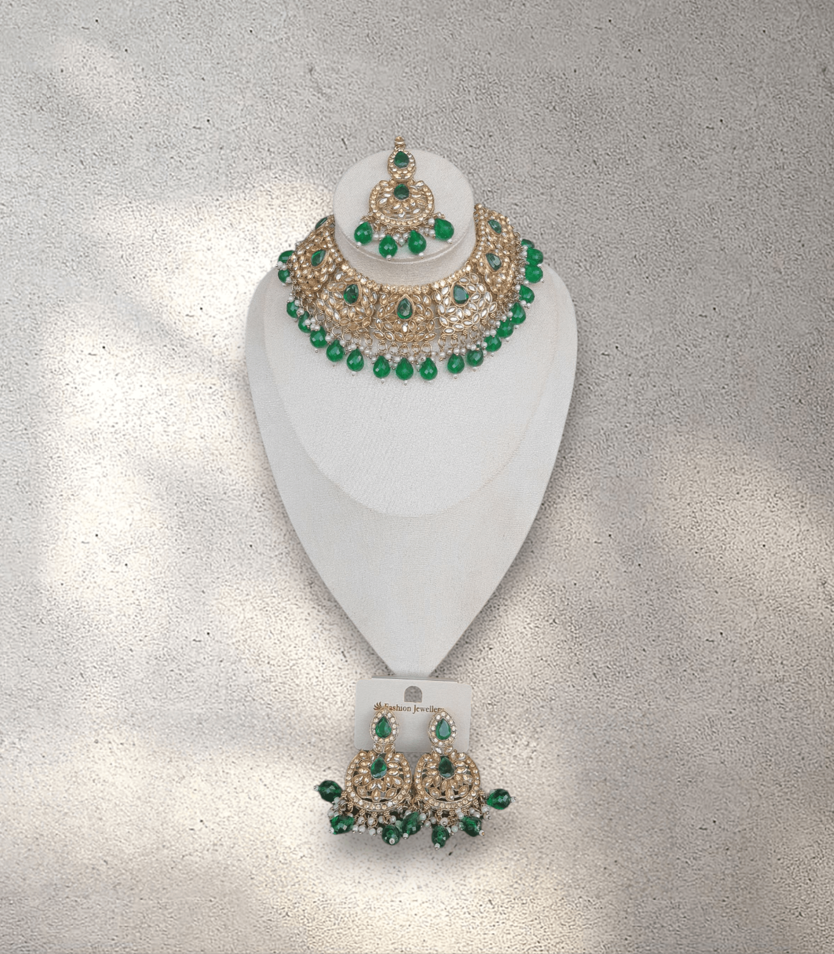 Green and Gold Soft Jewellery Set