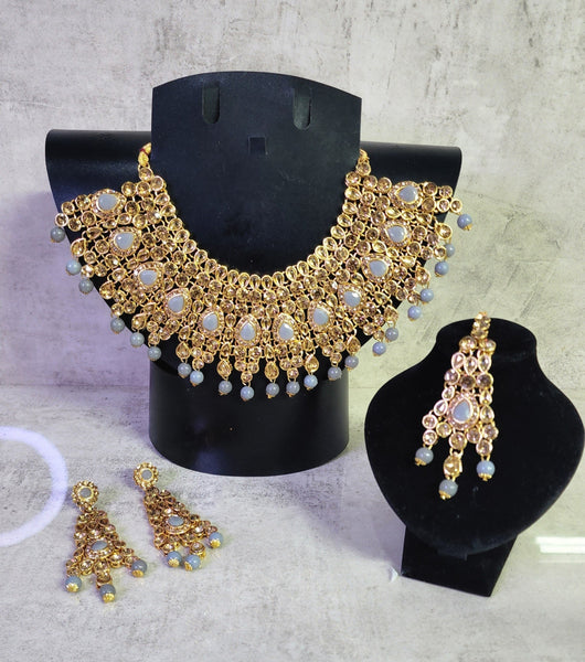 Grey and Gold Soft Jewellery Set