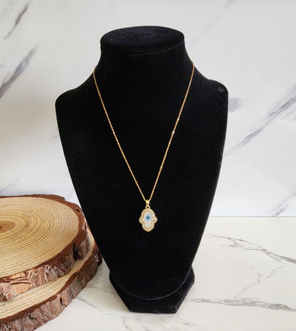 Gold Hamsa Hand Necklace