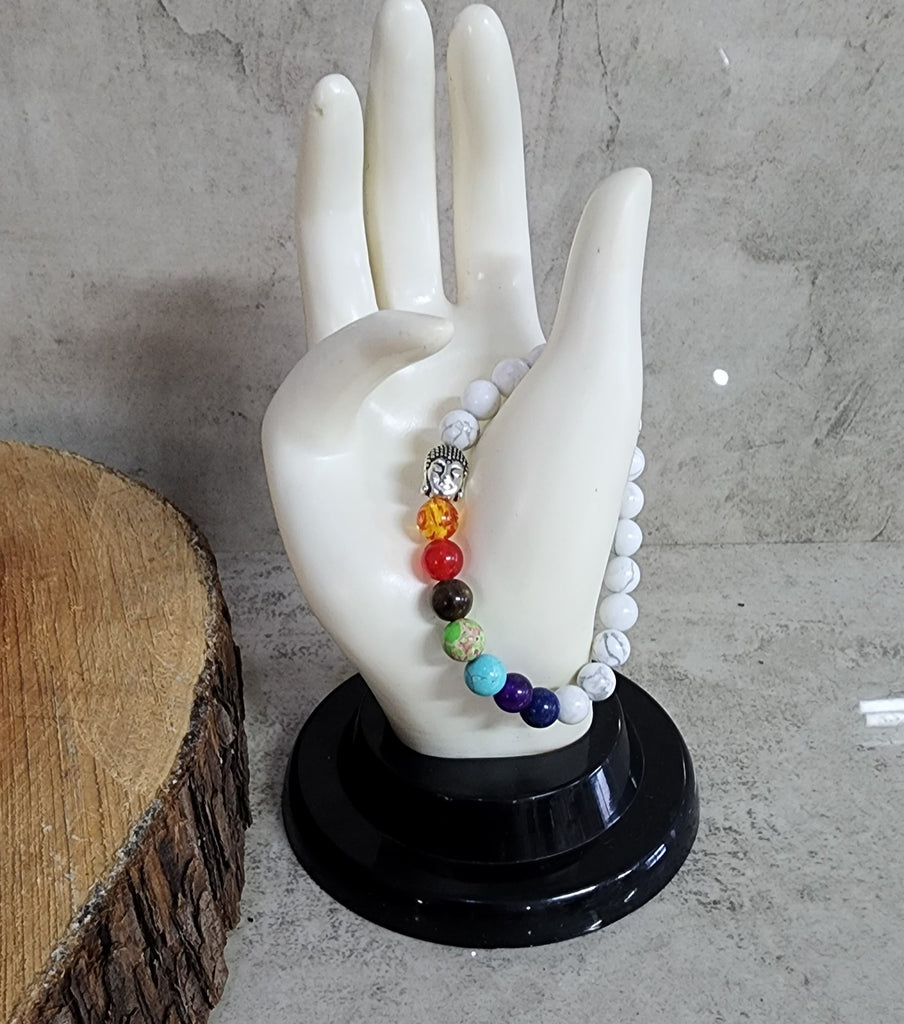 Howlite Chakra Bracelet – The Guru's Hut