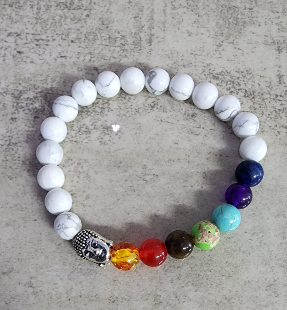 Howlite Chakra Bracelet – The Guru's Hut