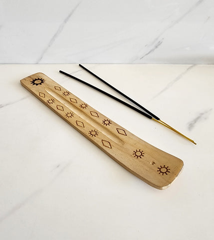 Light Brown Wooden Incense Holder