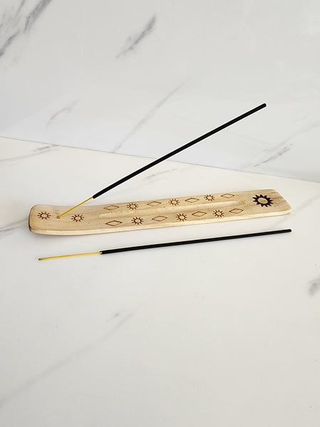 Light Brown Wooden Incense Holder