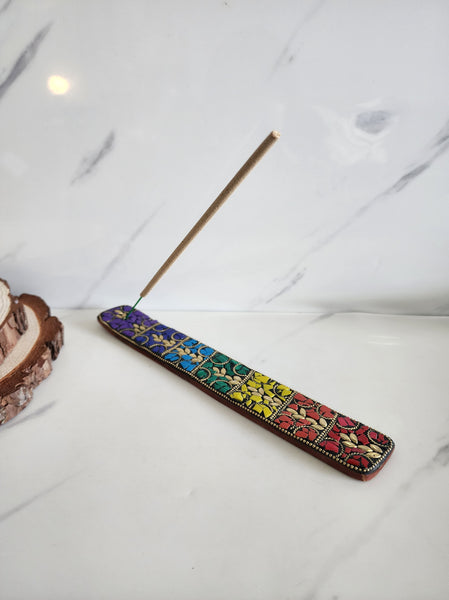 Mosaic Wooden Incense Holder