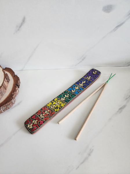 Mosaic Wooden Incense Holder