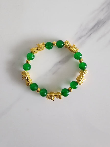 Pi Xiu Green Jade Bracelet For Wealth