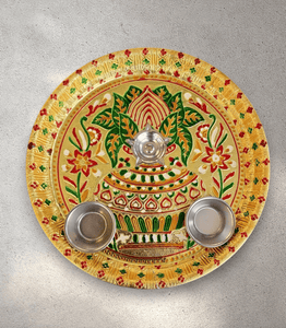 Kalsa Meena Stainless Steel Pooja Tray
