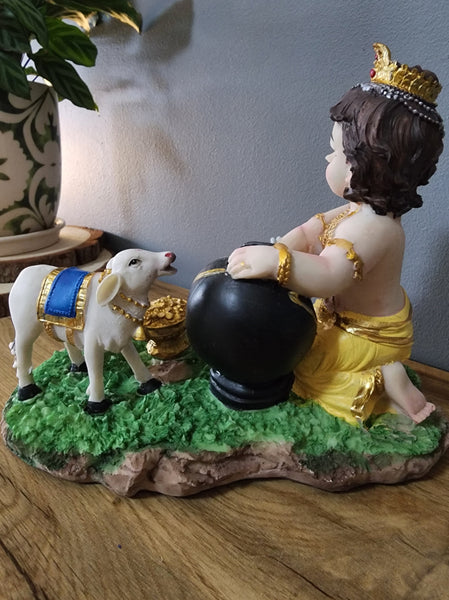 Baby Krishna and Cow Murthi