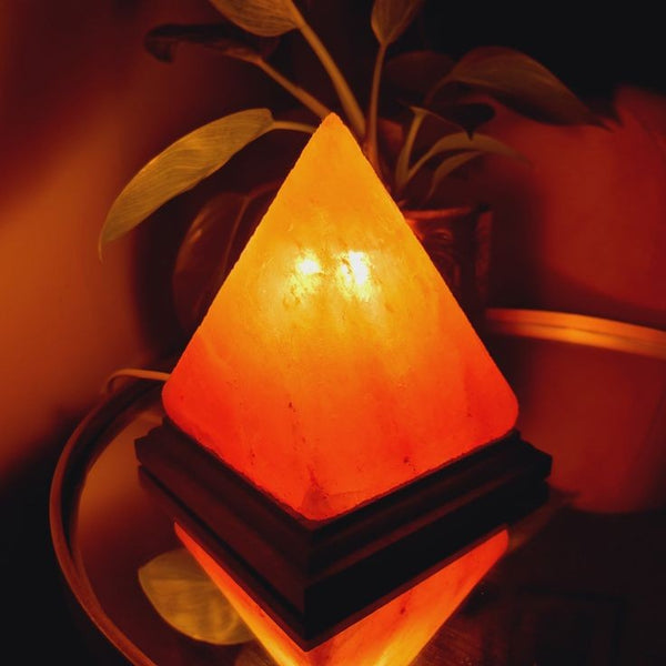 Pyramid Pink Himalayan Crystal Salt Lamp (3-5 kg)