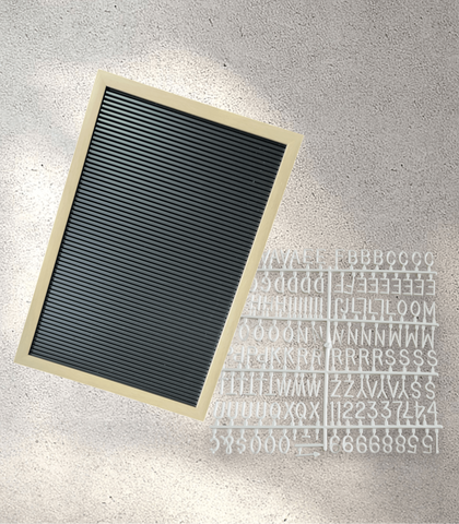 Black Plastic Letter Board ( 28 x 40 cm)