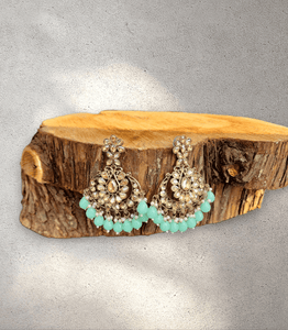 Light Green Pearl Blossom Jhumka