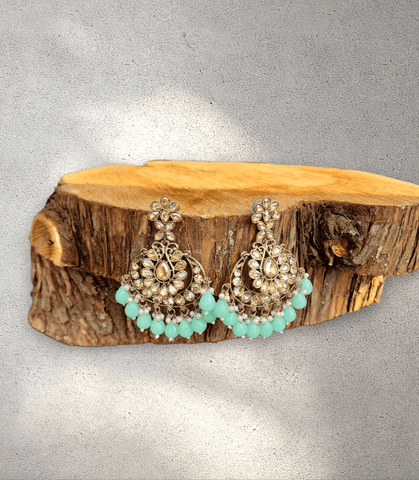 Light Green Pearl Blossom Jhumka