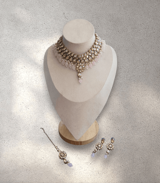 Light Pink Flower Soft Jewellery Set