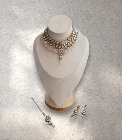 Light Pink Flower Soft Jewellery Set