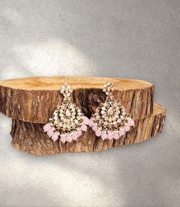 Light Pink Pearl Blossom Jhumka