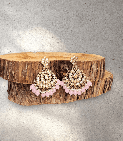 Light Pink Pearl Blossom Jhumka