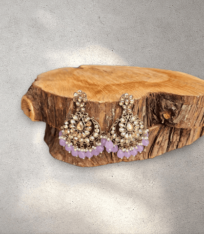 Light Purple Pearl Blossom Jhumka