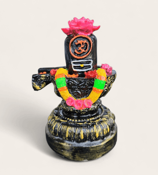 Shiv Lingam with Lotus and Garland
