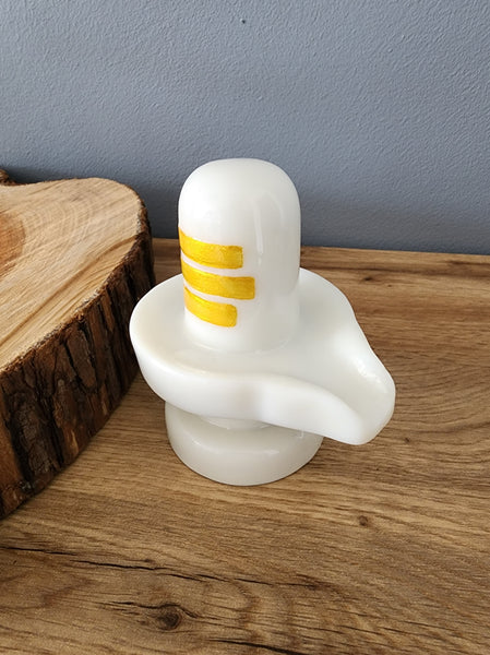 White and Gold Shiv LIngam