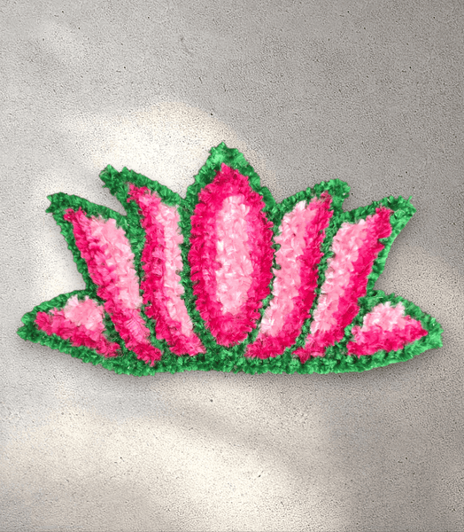 Lotus Material Rangoli Mat