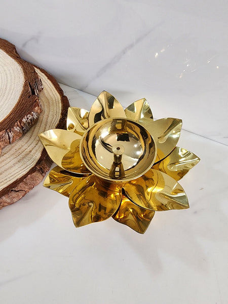 Brass Lotus Lamp