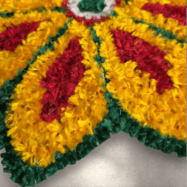 Marigold Material Rangoli Mat