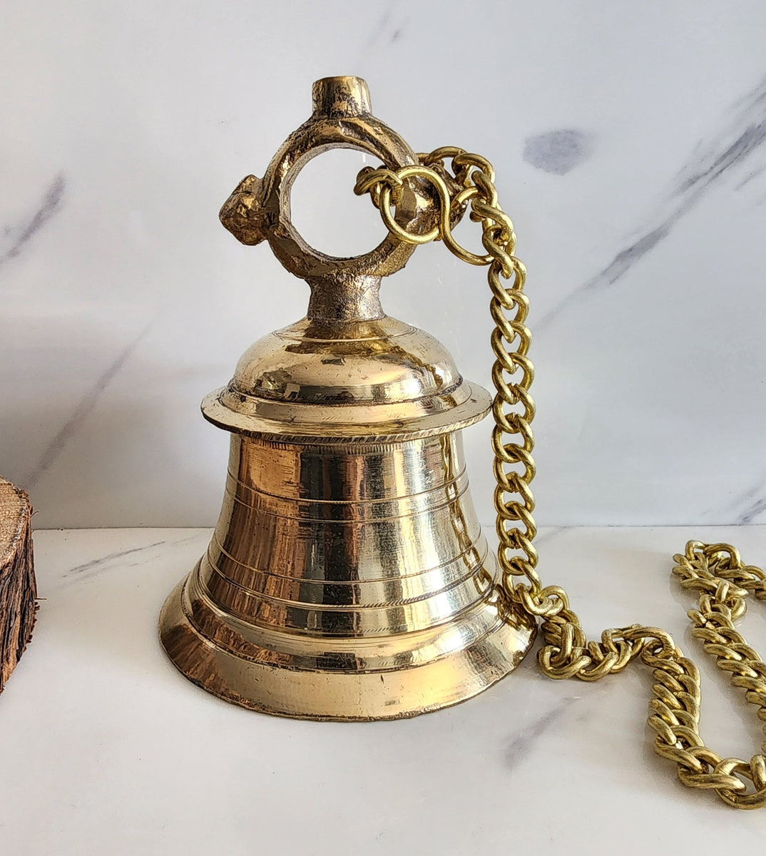 Medium Hanging Brass Bell – The Guru's Hut