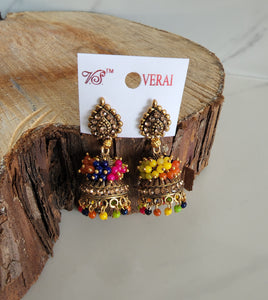 Multi-Coloured Jhumka (Earring) - Design 4