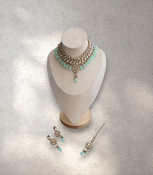 Mint Green Flower Soft Jewellery Set