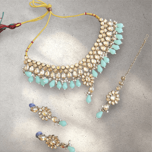 Mint Green Flower Soft Jewellery Set