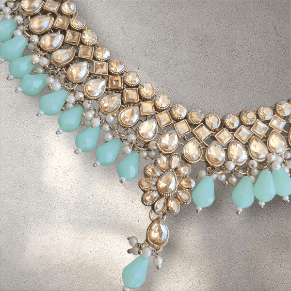 Mint Green Flower Soft Jewellery Set