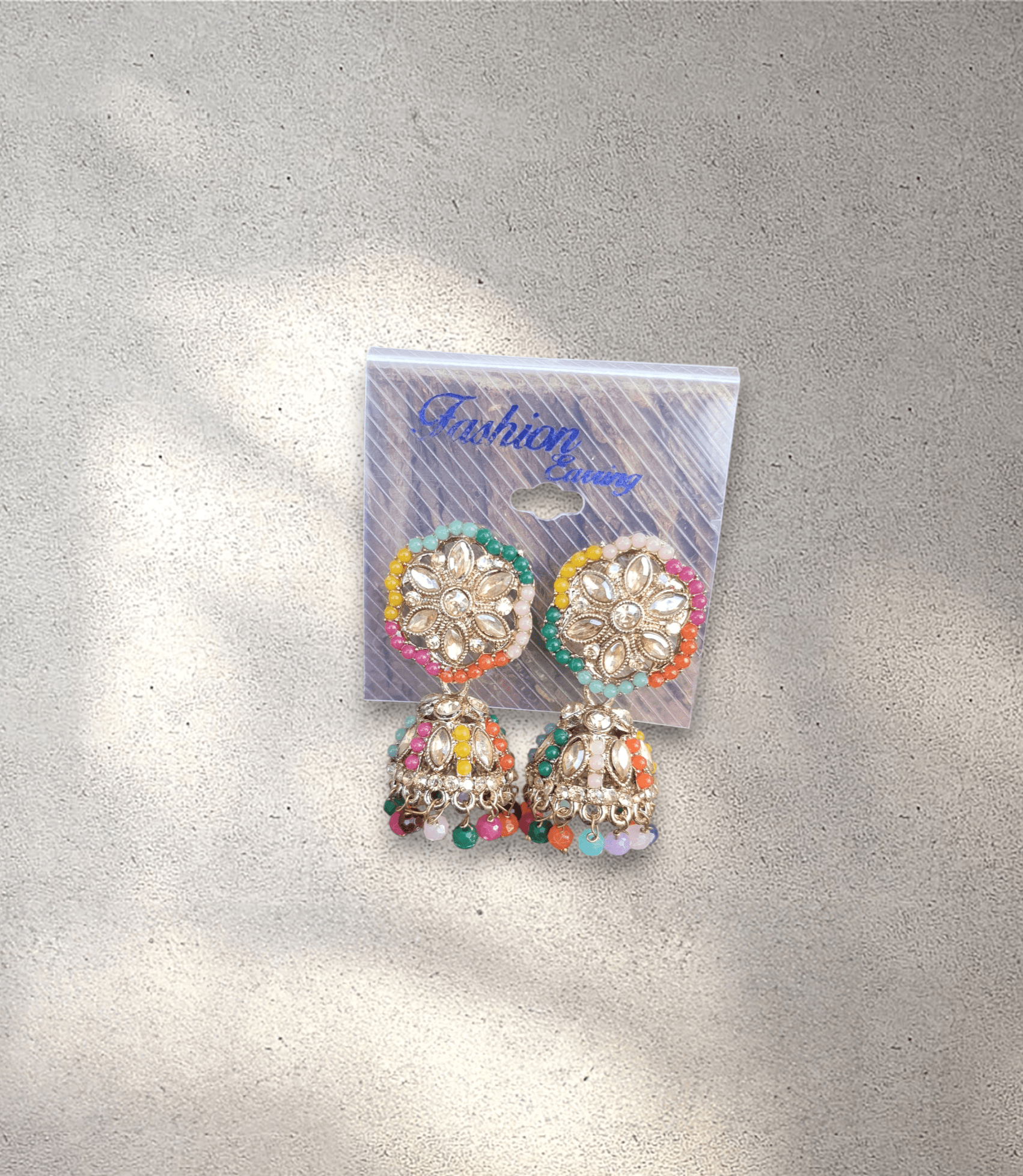 Multi-Coloured Jhumka (Earring) - Design 4