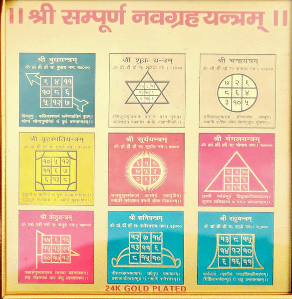 Nav Graha (9 Planet) Yantra Frame