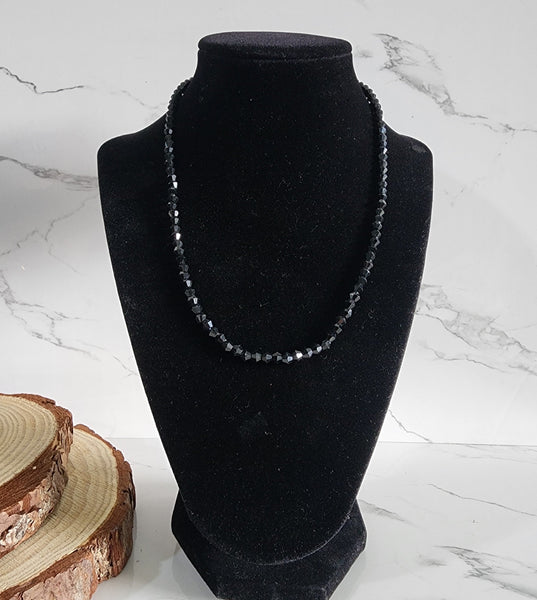Fancy Black Bead Nazar Necklace