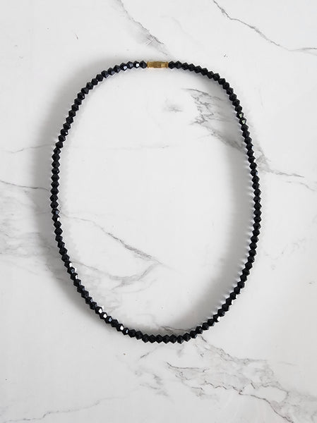 Fancy Black Bead Nazar Necklace
