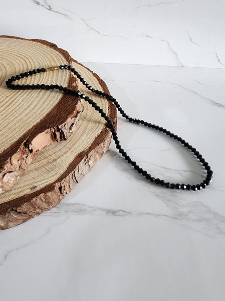 Fancy Black Bead Nazar Necklace
