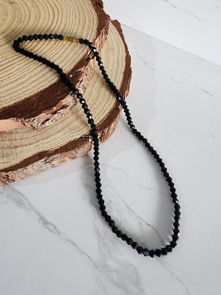 Fancy Black Bead Nazar Necklace