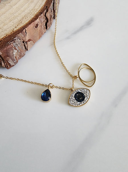 Gold Evil Eye Necklace