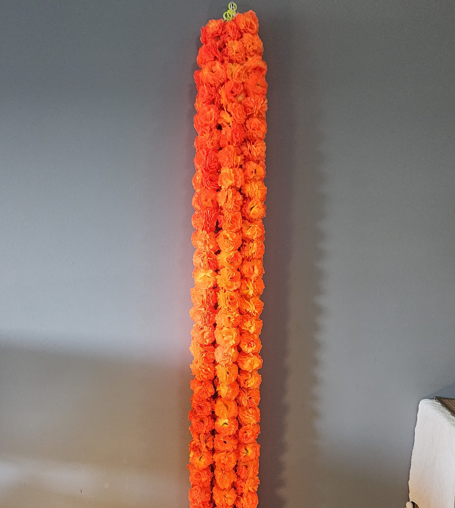 garland orange marigold seeds Orange Marigold Flower Garland – The Guru's Hut