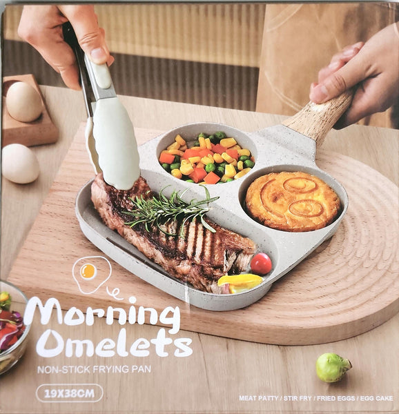 Morning Omelets Non-Stick Frying Pan with Compartments