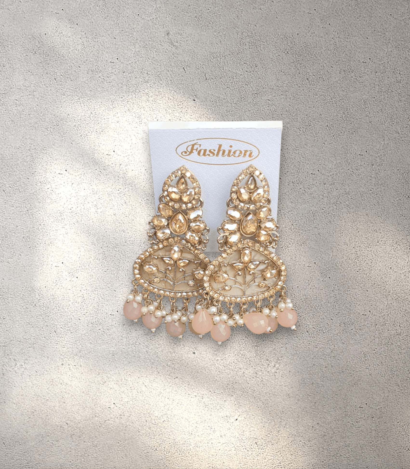 Peach Crown Jhumka