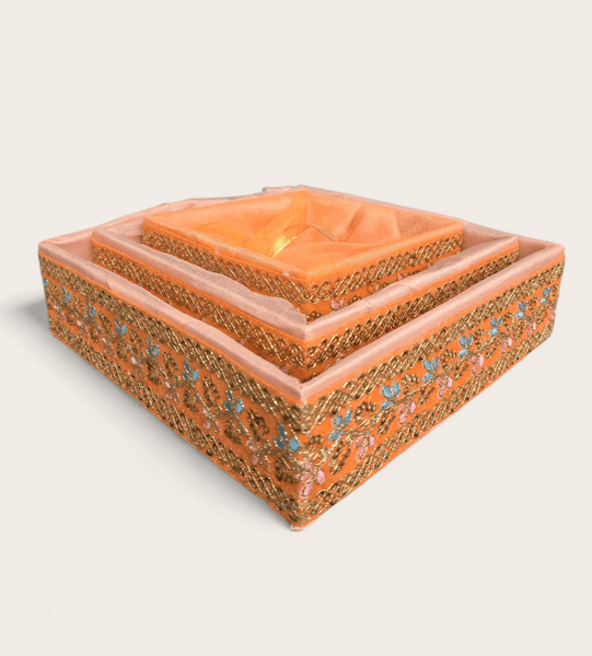 Peach Sequin Gift Box - Set of 3