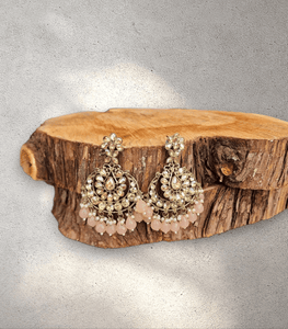 Peach Pearl Blossom Jhumka
