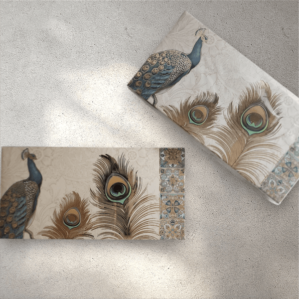 Blue Peacock Envelope (Pack of 10)