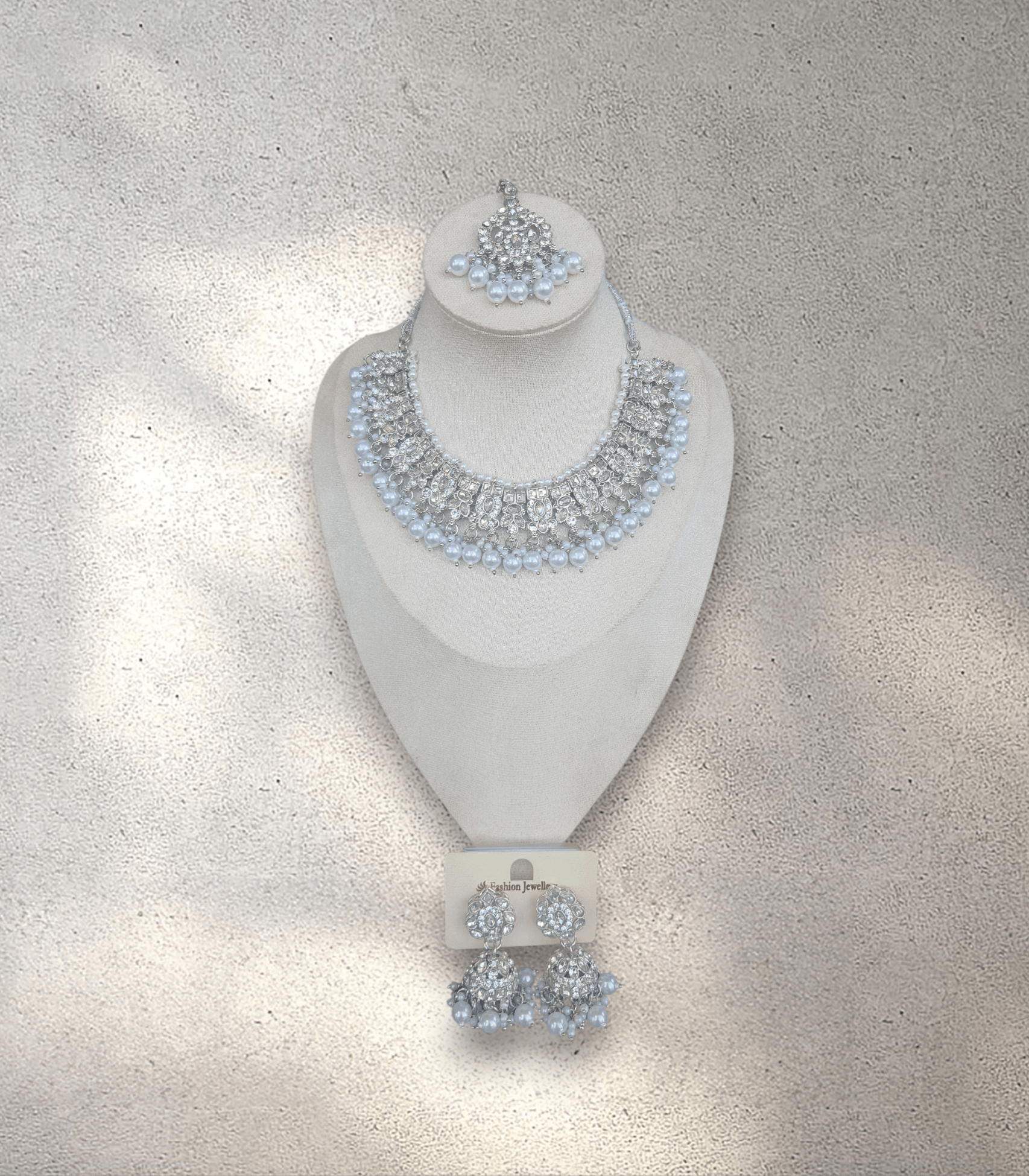 Silver Pearl Soft Jewellery Set - Style 1