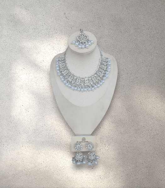 Silver Pearl Soft Jewellery Set - Style 1