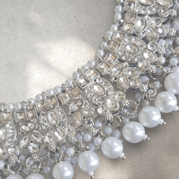 Silver Pearl Soft Jewellery Set - Style 1