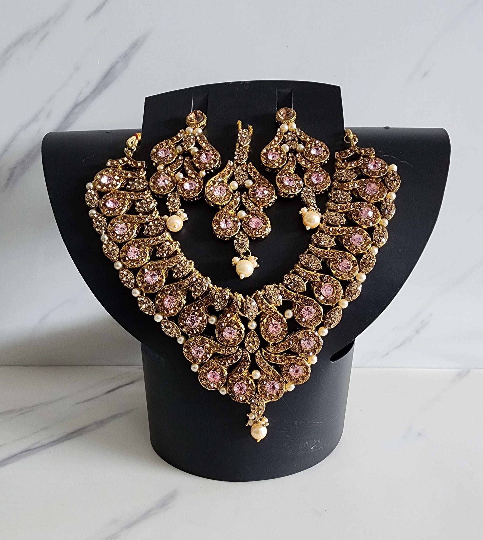 Pink and Bronze Soft Jewellery Set