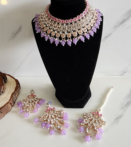 Pink and Purple Soft Jewellery Set